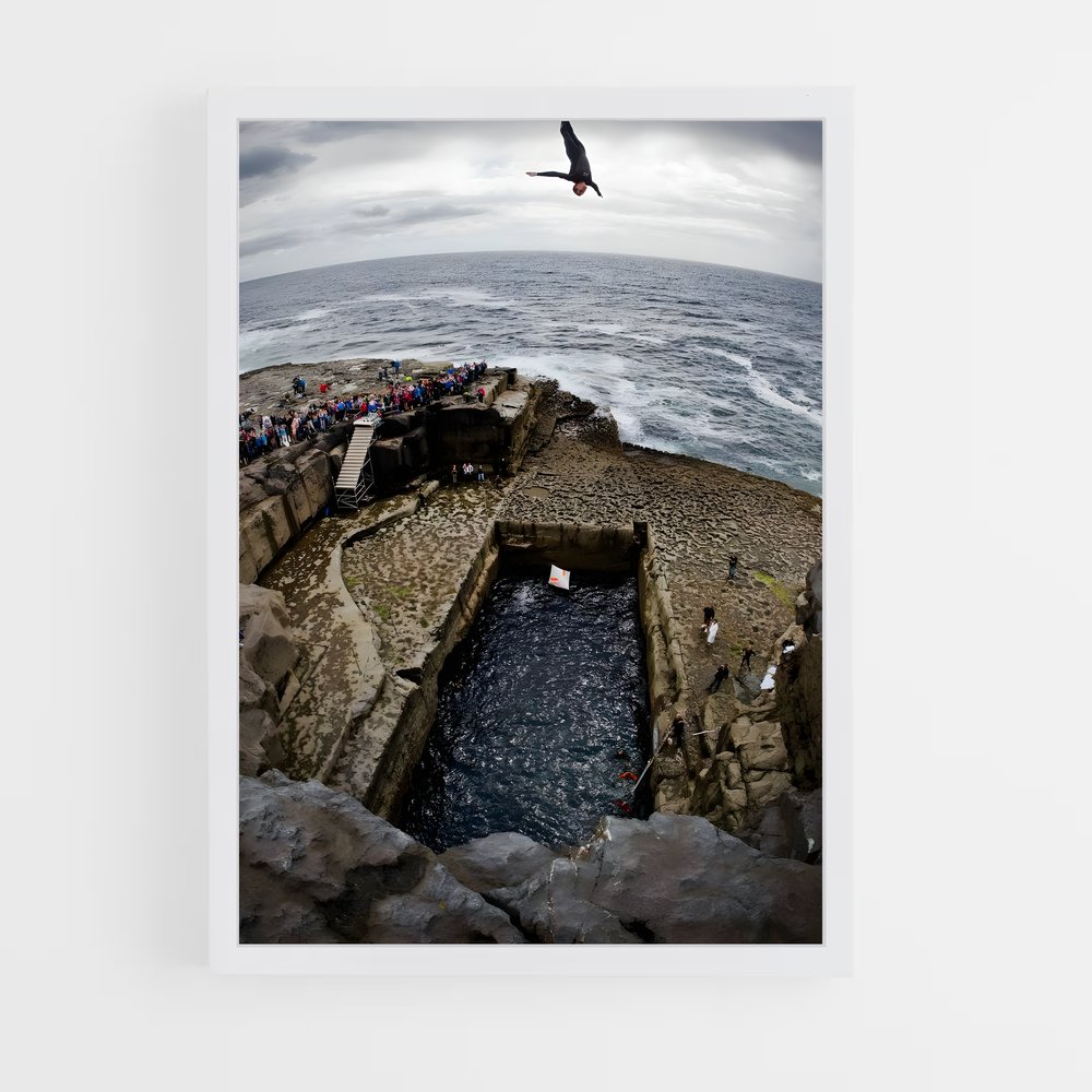 Poster Saut en Liberté – affiche Plongeon de falaise (vue 3)